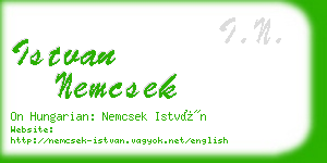 istvan nemcsek business card